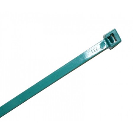 ACT FDA Compliant Metal Detectable Zip Ties - 8" Long  - 40 Lbs Tensile Strength - 100 pc Pack - Teal CTMD800-40